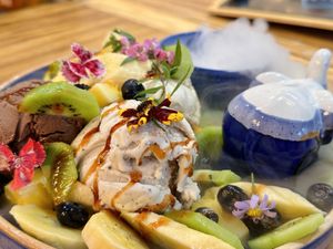 Gelato platter (FREE after 10th visit)  at 7 Senses Gelato Studio in Chiang Mai