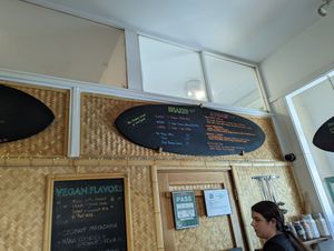 menu at Artisan Ice Cream by Cafe de Amis in Paia