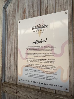   at Artisan Ice Cream by Cafe de Amis in Paia