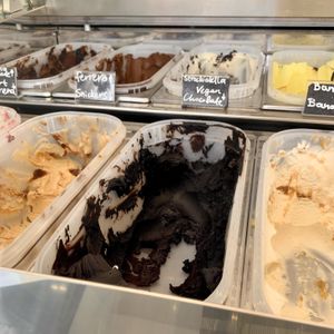 Rich delicious vegan chocolate ice cream at Cafe12 in Crete