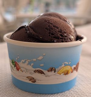 vegan chocolate ice cream at Cafe12 in Crete