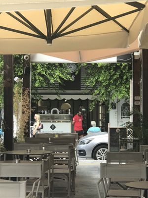 Front of the store at Cafe12 in Crete