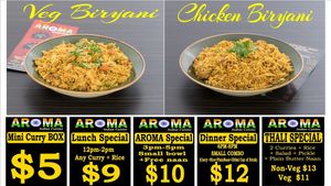 Specials!! at Aroma Indian Cuisine in Auckland