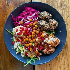 Chickpea bowl at Meatless in Liverpool