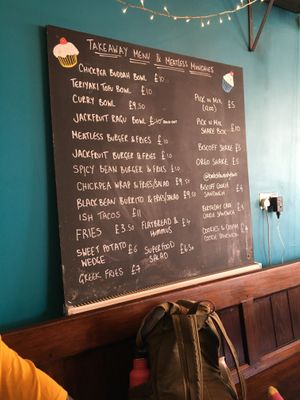 Menu  at Meatless in Liverpool