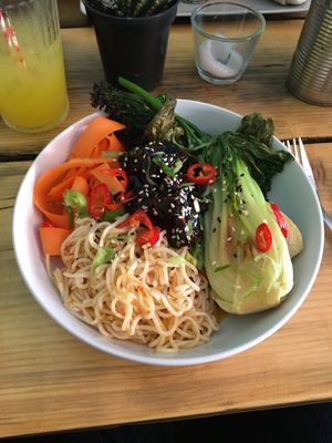 Teriyaki tofu bowl  at Meatless in Liverpool