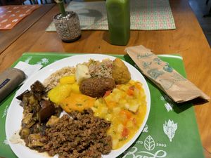 Some of almost everything   at Bardana Cozinha Natural in Rio De Janeiro