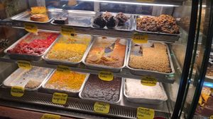 Full cabinet of vegan desserts  #Veganuary at Cocoa Phangan Cakes in Koh Phangan