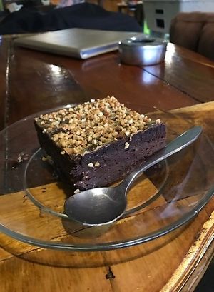 Sweet potato-chocolate cake - perfect! at Cocoa Phangan Cakes in Koh Phangan