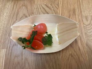 Pickled radish with mint chips at Bo No Bo Vegan in Olsztyn