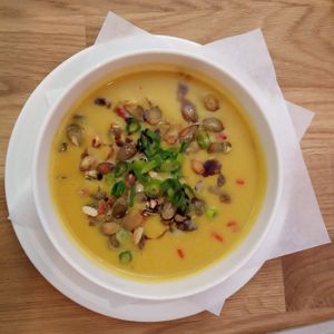 Zupa dyniowa at Bo No Bo Vegan in Olsztyn