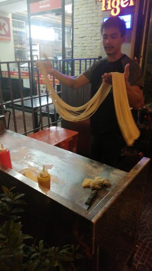 Home made noodles  at David's Restaurant in Phnom Penh