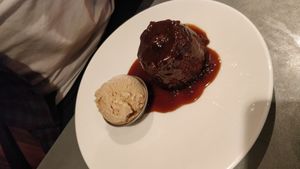 Vegan sticky toffee pudding at The Beech House in Richmond Upon Thames