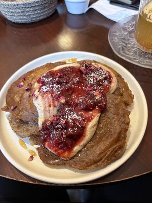 Delicious vegetarian apple crumpets  at Ranny Ptaszek in Krakow