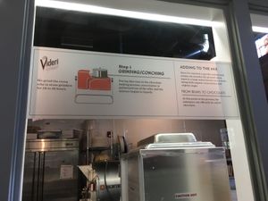 Part of a self-guided tour of the chocolate making process at Videri in Raleigh