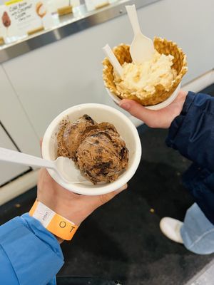 Texas sheet cake on the left 😋  at Jeni's Ice Creams in Columbus