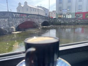 The view from inside  at Lovage at the Gate Lodge Cafe in Boyle