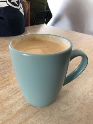 Soy flat white.  at Source Kitchen in Pemberton