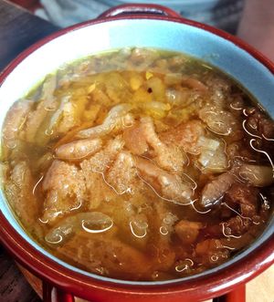 Onion soup without egg (Sopa Maimones).  at Arte de Tapas in Antequera