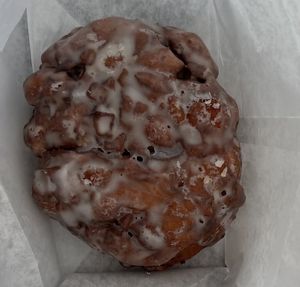Vegan Apple Fritter  at Cafe Donuts in Toledo