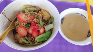 Dry Wanton Noodle at Yu Long Vegetarian - 玉龙素食 in Central Singapore