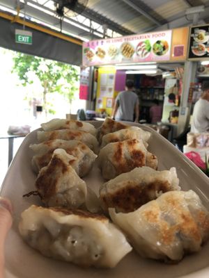 Fried guo tie $7 at Yu Long Vegetarian - 玉龙素食 in Central Singapore