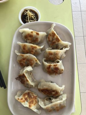 Fried guo tie $7 at Yu Long Vegetarian - 玉龙素食 in Central Singapore