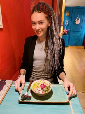 Vegan ramen at Indigo Shanti-Cafe in Uzhhorod