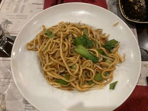 Fried noodles with vegetables  at Lamian in Strasbourg