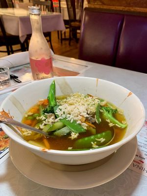 Sizzling Rice Vegetable Soup for 2 at China Dynasty in Dayton