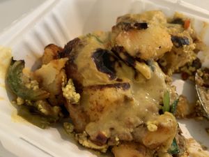 Half a breakfast at Angelhearts Donuts in Ithaca