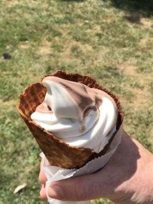 Twist in a waffle cone! So good!  at Angelhearts Donuts in Ithaca