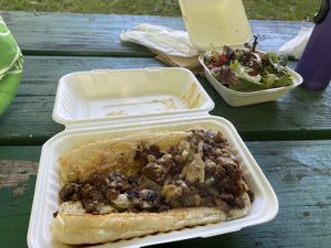 Philly Cheese “steak”   at Angelhearts Donuts in Ithaca