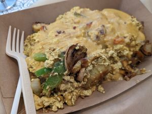 Breakfast skillet at Angelhearts Donuts in Ithaca