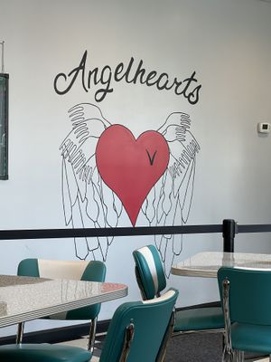 Wall art.  at Angelhearts Donuts in Ithaca