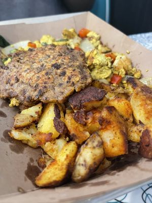 Another angle of the Full Plate  at Angelhearts Donuts in Ithaca