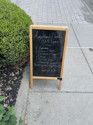 Sign  at Angelhearts Donuts in Ithaca