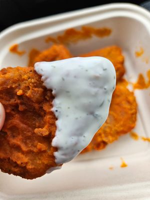 Buffalo nuggets were a great texture  at Angelhearts Donuts in Ithaca