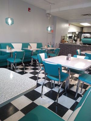 The diner at Angelhearts Donuts in Ithaca