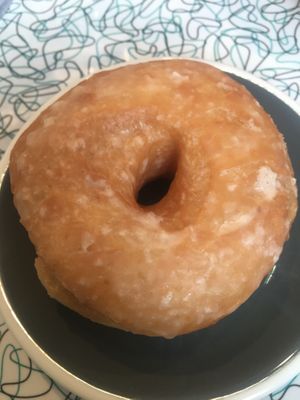 Glazed donut, reminiscent of Krispie Kreme :D at Angelhearts Donuts in Ithaca