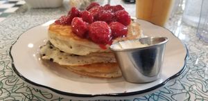 Have your vegan pancakes and eat them too! at Angelhearts Donuts in Ithaca