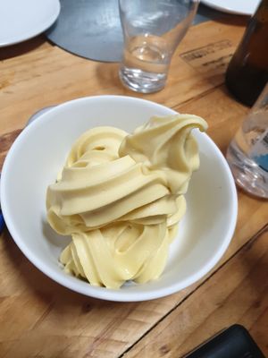 Vegan soft serve - lemon custard at Noo Moo Foods - Food Truck in Heidelberg West