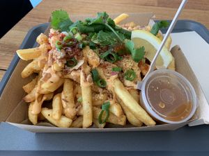 Bangkok Thai fries. Epic 👌🏽 at Noo Moo Foods - Food Truck in Heidelberg West