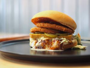 The Culverlands Schnitz Burger at Noo Moo Foods - Food Truck in Heidelberg West