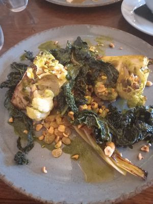 Roast cauliflower at The White Cross in Lancaster