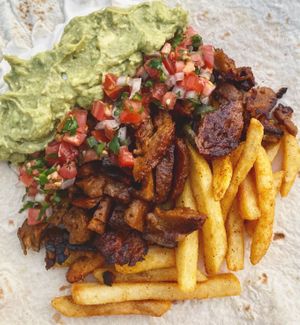 Seitan carne asada Cali burrito  at Dead Beet Eats in Kansas City