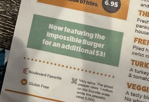   at Boulevard Burgers in St Pete Beach