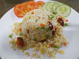 vegetarian fried rice at Nature Vegetarian Guest House in Malacca
