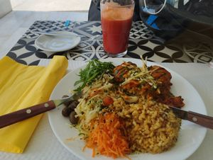 Freshly pressed juice to quench my thirst and delight my taste buds at Vegan Story in Lisbon