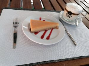 Cheesecake de anona.... Receita de chefe... at Vegan Story in Lisbon